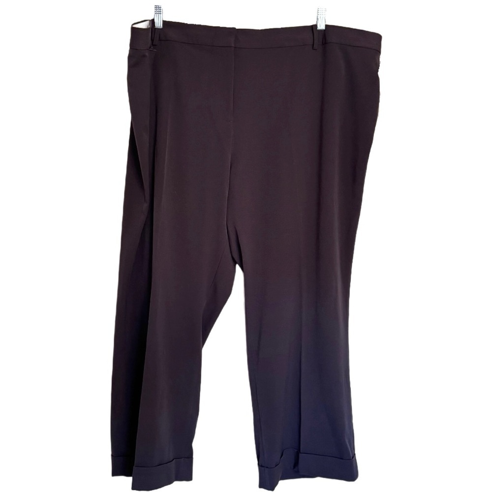 LANE BRYANT Houston Trouser Wide Leg Dress Pants Size 30 Petite Brown NEW Career